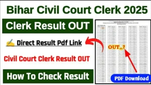 Read more about the article Bihar Civil Court Clerk Result 2025: आसानी से चेक करे ओर देखे अपना नाम है या नहीं